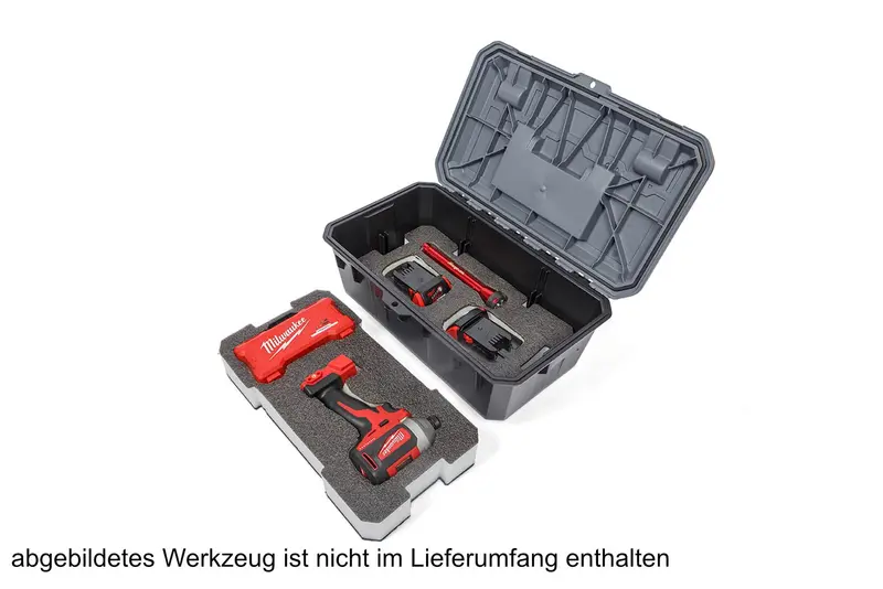 DECKED Crossbox für kleine Schubladen, grau - individueller Schaumstoff