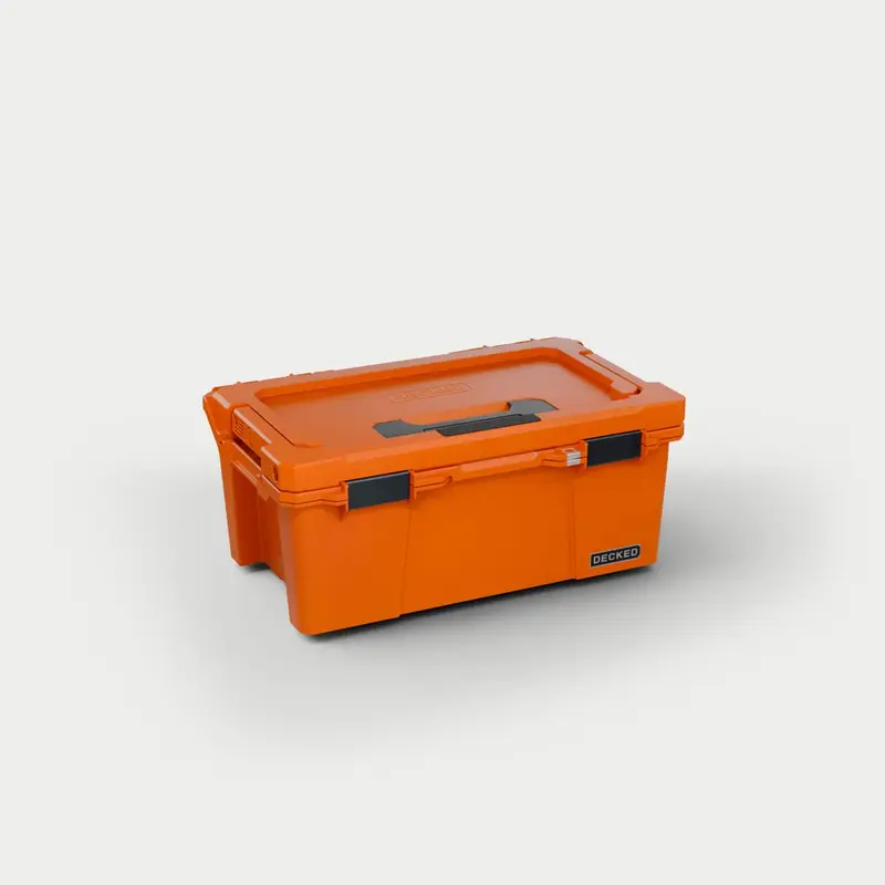 DECKED D-co Case - Sixer 16, Blaze Orange mit schwarzen Verschlüssen