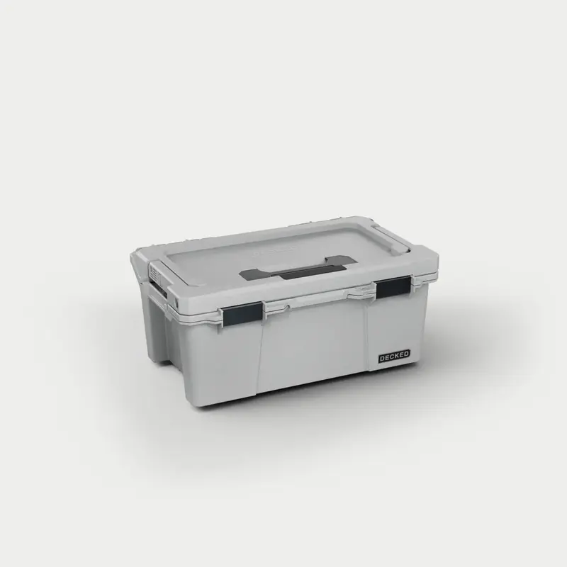 DECKED D-co Case - Sixer 16, Cool Gray mit schwarzen Verschlüssen
