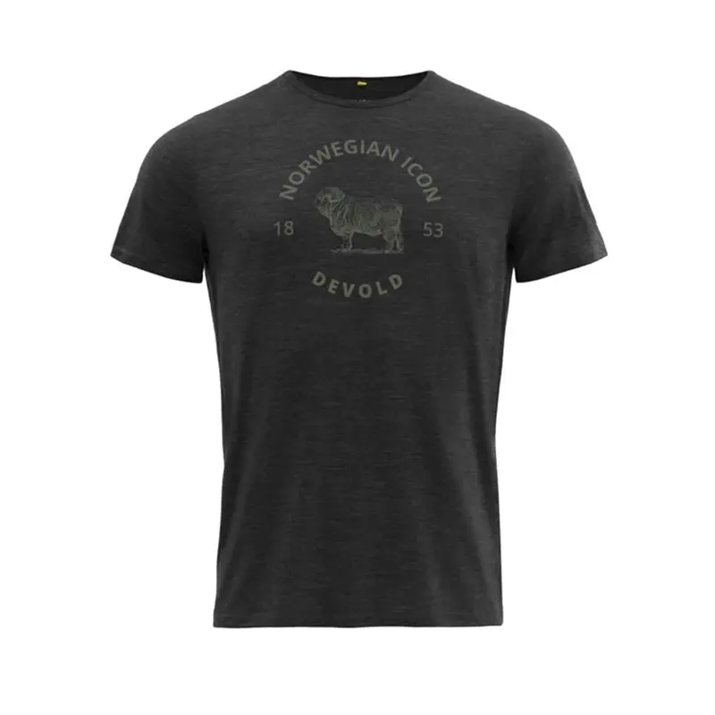 Devold BAGGE MERINO 130 TEE Man anthracite