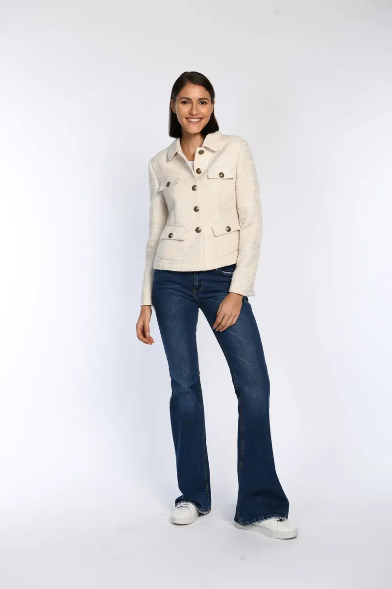 Elegante Jacquard Kurzjacke