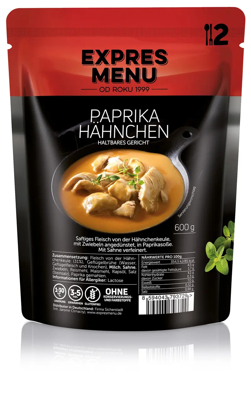 Expres Menu 2-Portionen Mahlzeit