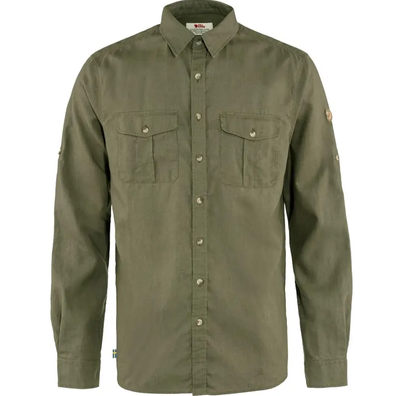 Fjäll Räven - Övik Travel Shirt LS M - Green - Herren