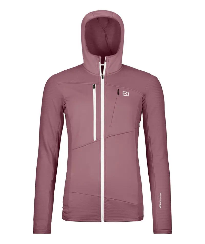 FLEECE GRID HOODY Damen