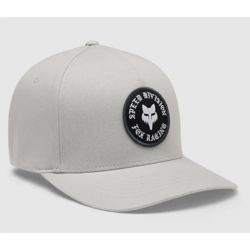 FOX Badge Flexfit Cap Hellgrau