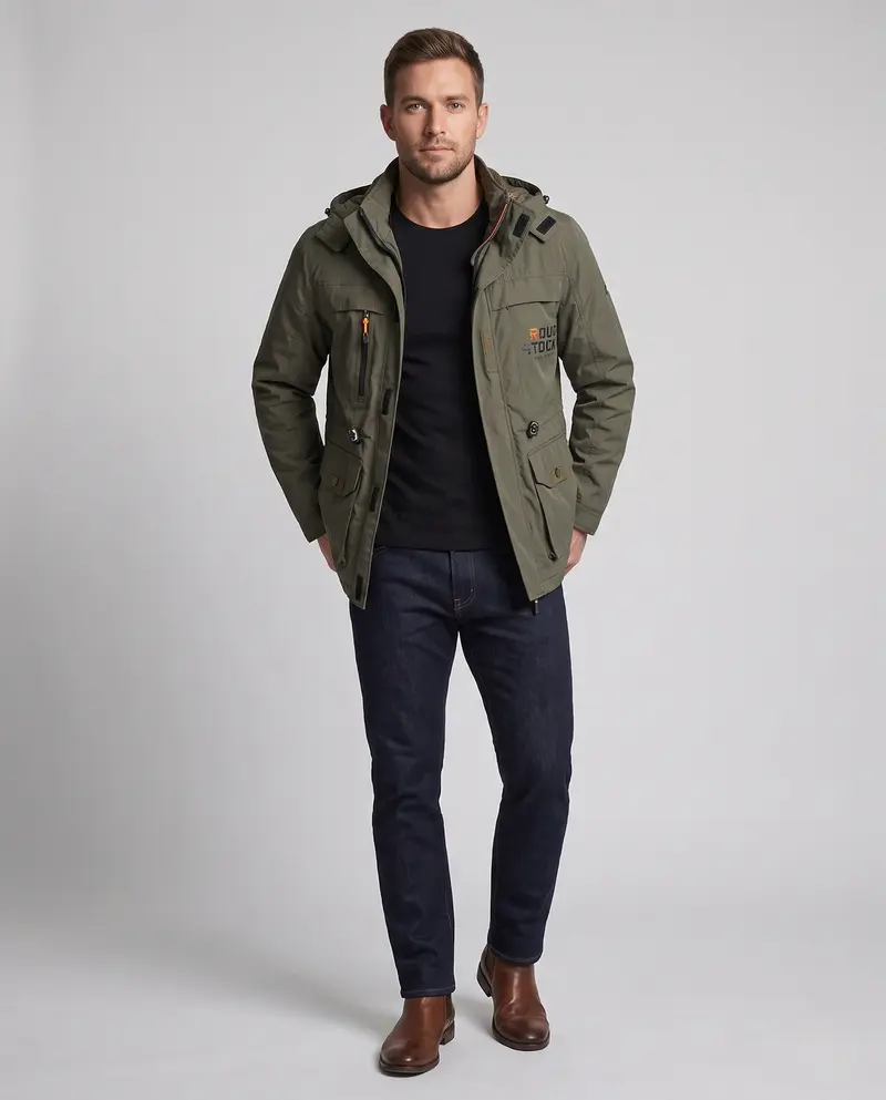 Herren Arctic-Comfort Parka mit voll gefüttertem Kunstfell und multifunktionalen Taschen Drune