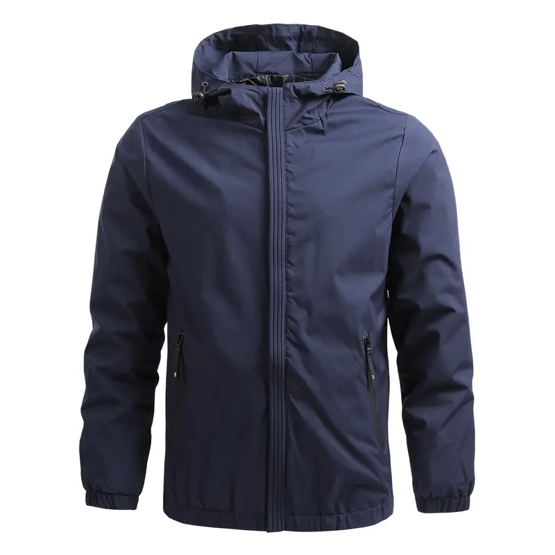Herren Atmungsaktive Outdoorjacke mit verstellbarem Kragen Drune