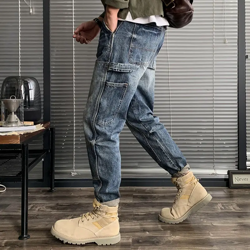 Herren Baggy Cargo-Jeans Drune