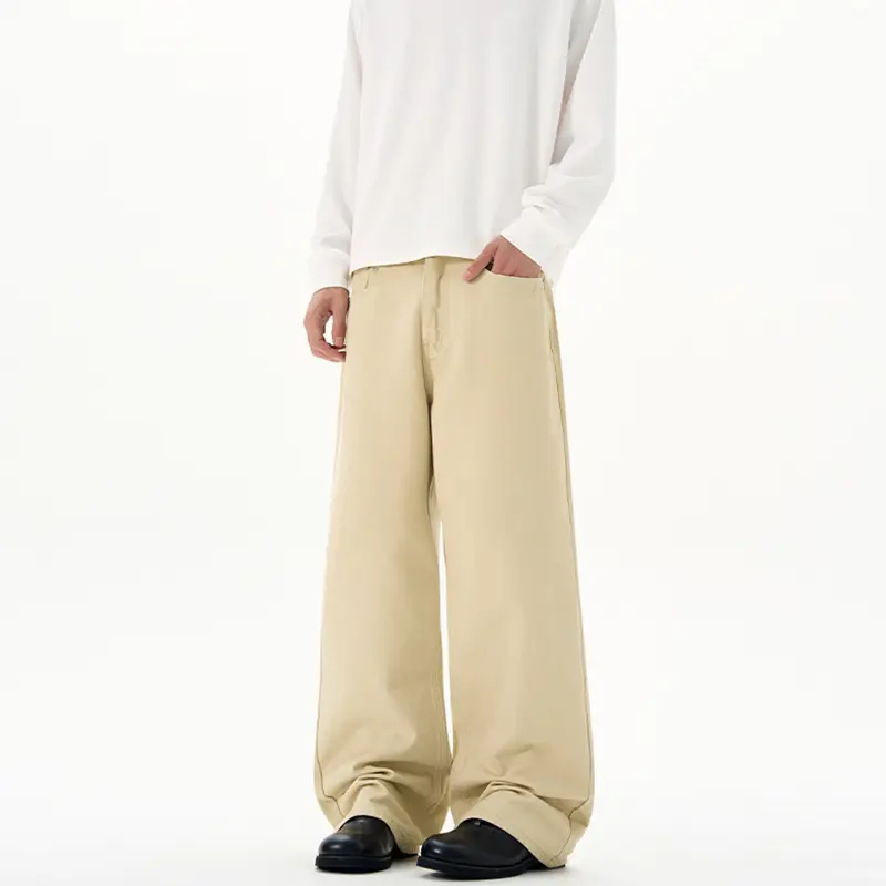Herren Baumwoll-Denim Marlene-Hose mit extra weitem Bein Drune