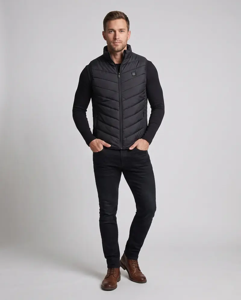 Herren beheizbare Thermo-Weste mit Multi-Zonen-Heizsystem und USB-Anschluss Drune
