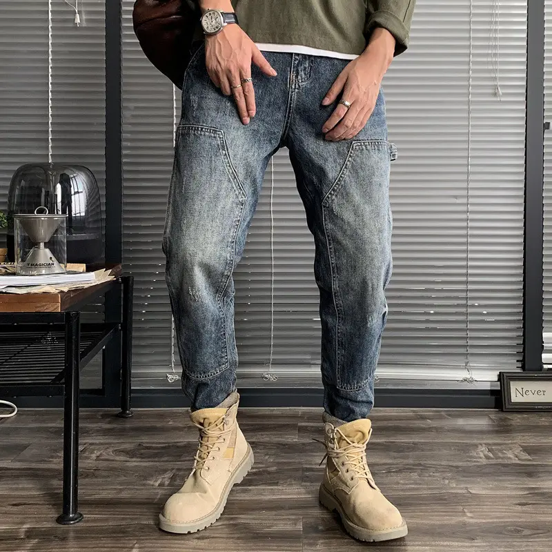 Herren Bequeme Cargo-Jeans Drune