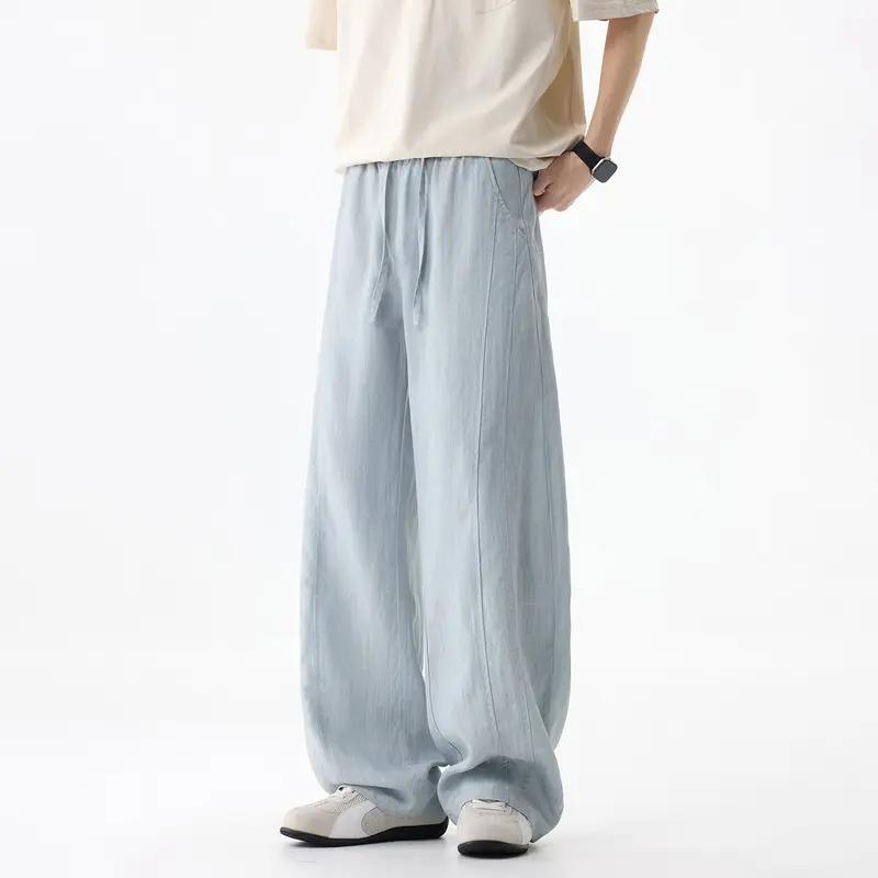 Herren Bequeme und luftige Relaxed Fit Leinenhose Drune