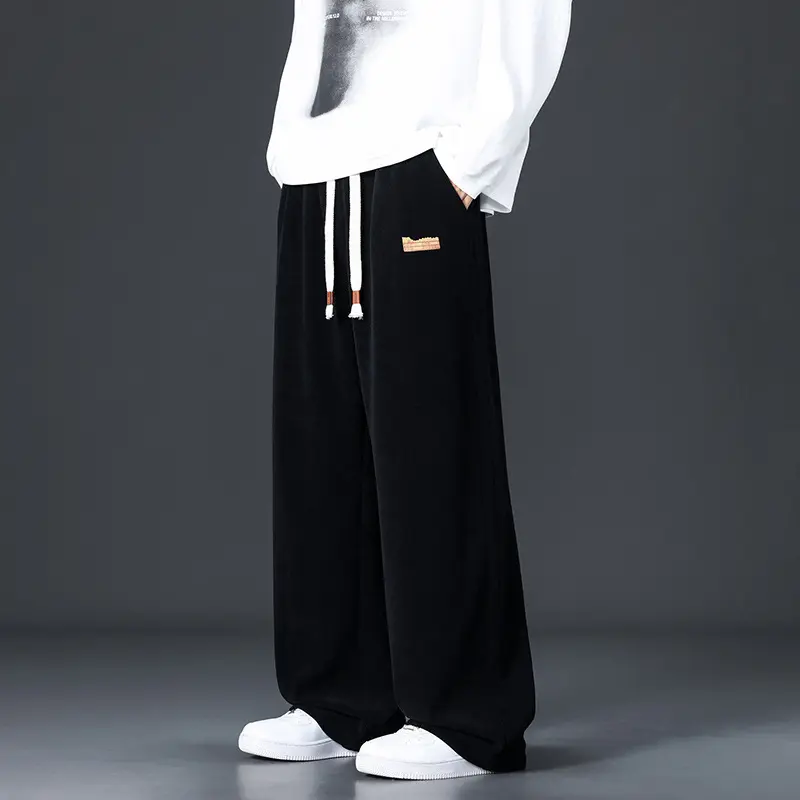 Herren Bequeme Weite Fleece-Hose