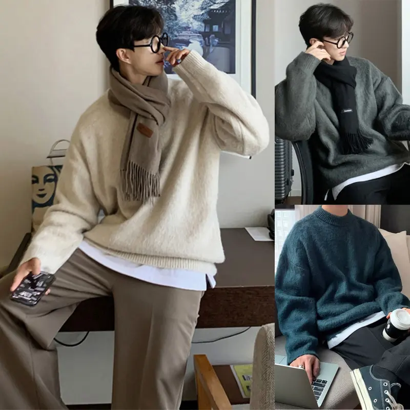 Herren Bequemer Strickpullover Drune