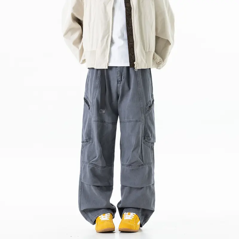 Herren Cargo-Hose mit elastischem Bund, multifunktionalen Taschen und verstellbarem Saum Drune