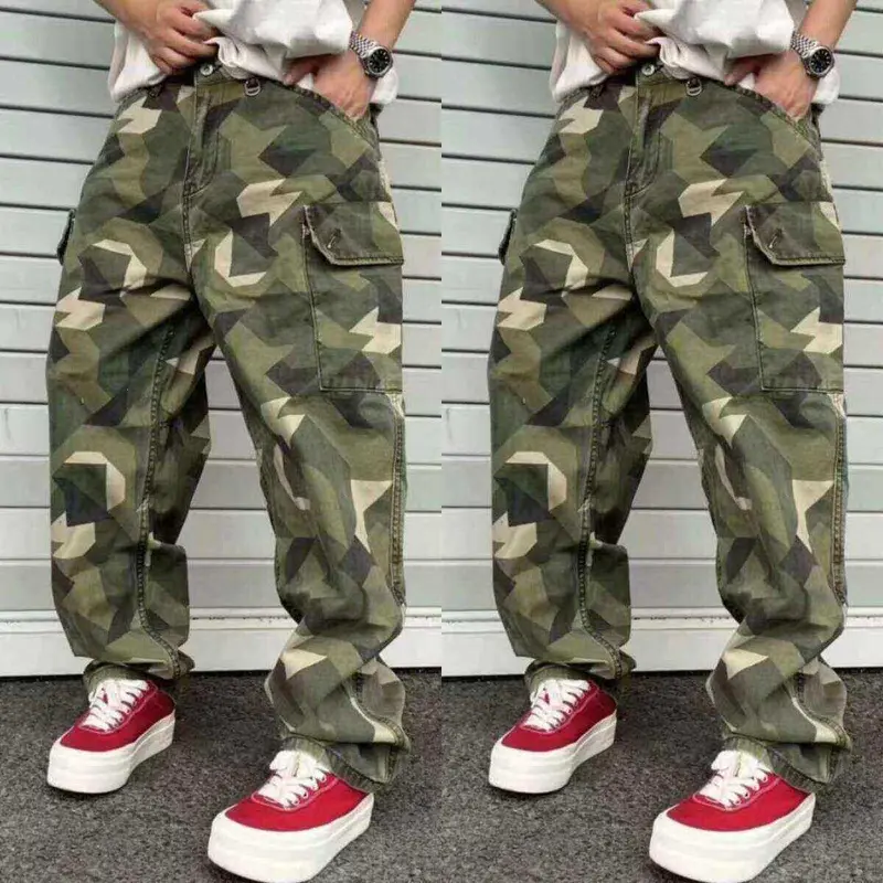 Herren Cargo-Hose mit modernem Camouflage-Design Drune