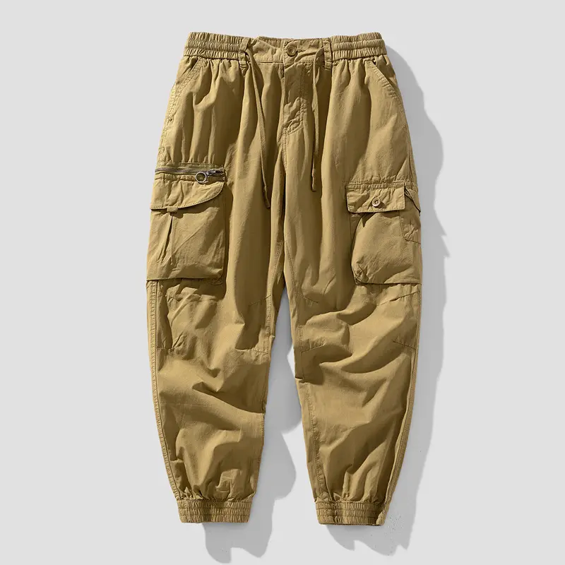 Herren Cargo-Jogger mit Reißverschluss-Utilitytasche, Schlüsselring und elastischem Tunnelzugbund Drune