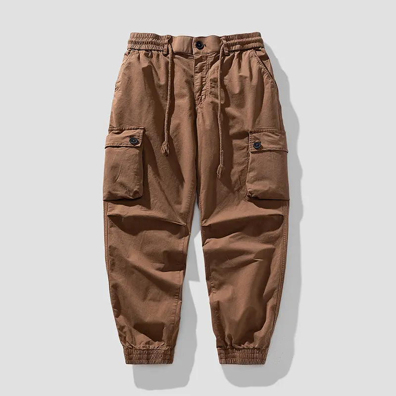 Herren Cargo-Joggerhose im Tapered-Utility-Stil mit elastischem Bund und Klapptaschen Drune