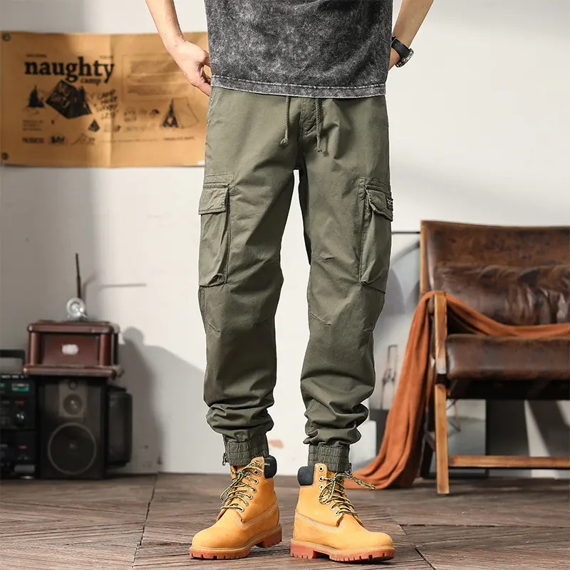 Herren Cargo-Joggerhose mit elastischem Komfortbund, Kniepaneelen und Reißverschluss-Knöcheln Drune
