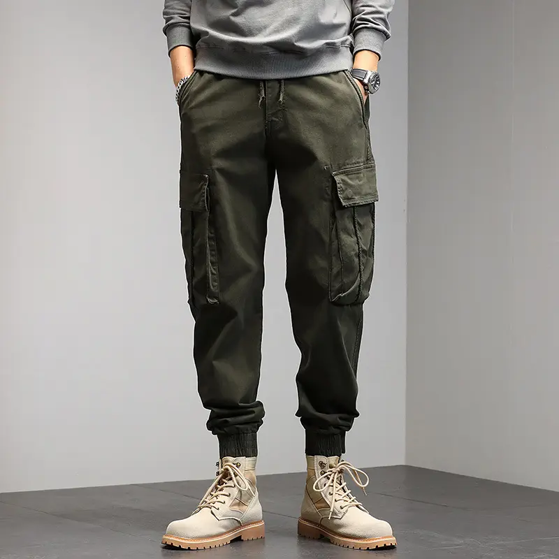 Herren Cargo-Jogginghose im Utility-Style mit Tunnelzugbund, Multifachtaschen und gerippten Bündchen Drune