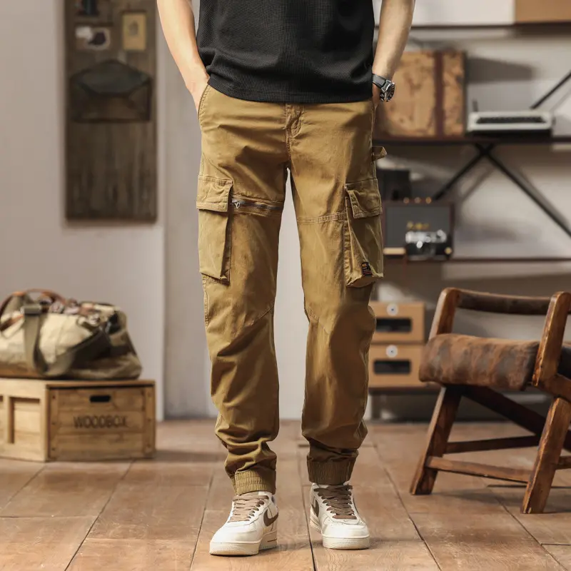 Herren Carpenter-Style Cargohose mit Zip-Knöchel, verstärkten Kniepaneelen und multifunktionalen Taschen Drune