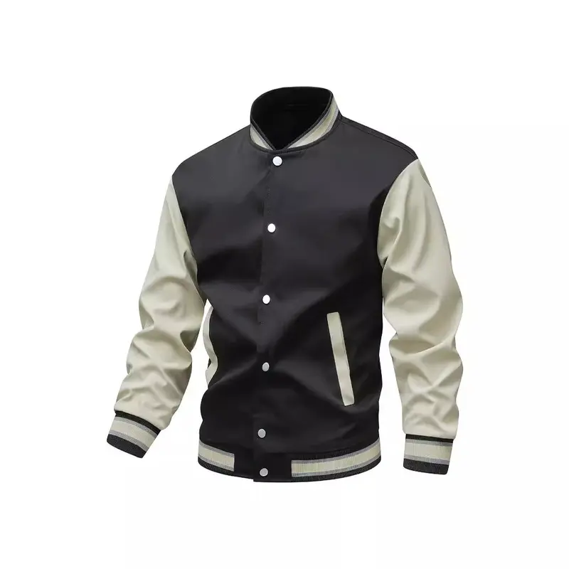 Herren Collegiate-Bomberjacke im Varsity‑Stil mit Kontrastärmeln Drune