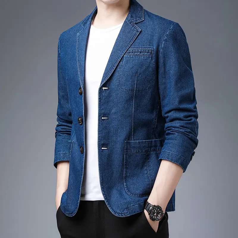 Herren Denim Blazer Drune