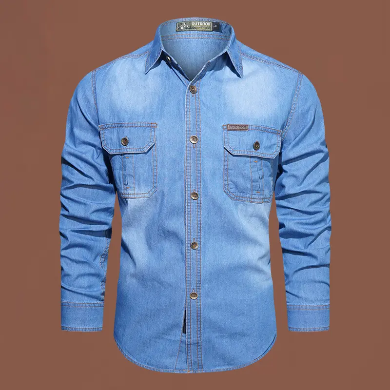 Herren Denim-Hemd Drune