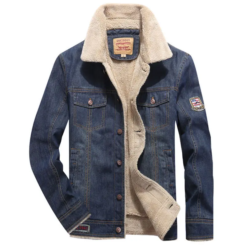 Herren Denim Jacke mit weichem Fleecefutter Drune
