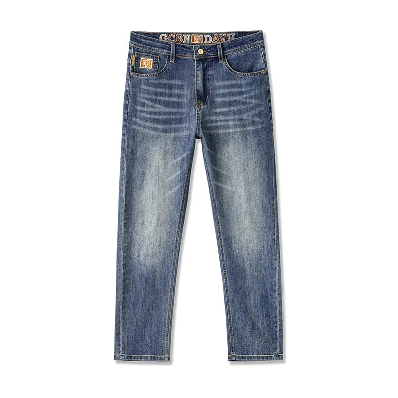 Herren Elastische Denim-Jeans Slim-Straight mit Komfortbund Drune