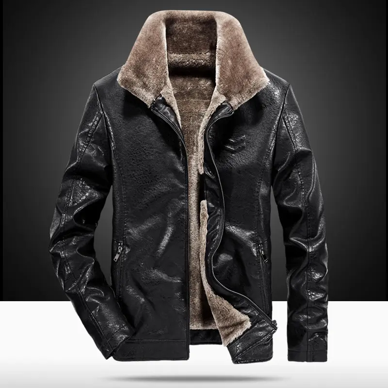 Herren elegante Lederjacke Drune