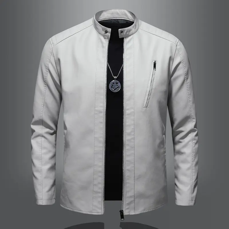 Herren Elegante und komfortable Lederjacke Drune