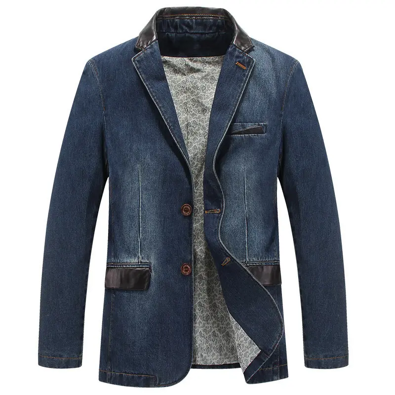Herren Eleganter Denim Blazer mit hochwertigen Details Drune