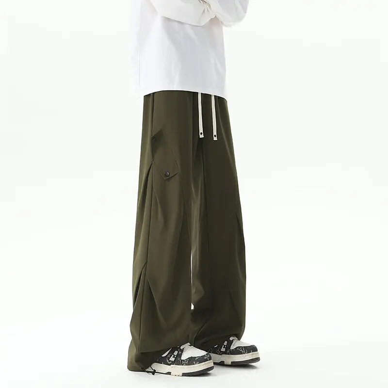 Herren Extraweite technische Cargo-Loungehose im drapierten Weitbein‑Schnitt Drune