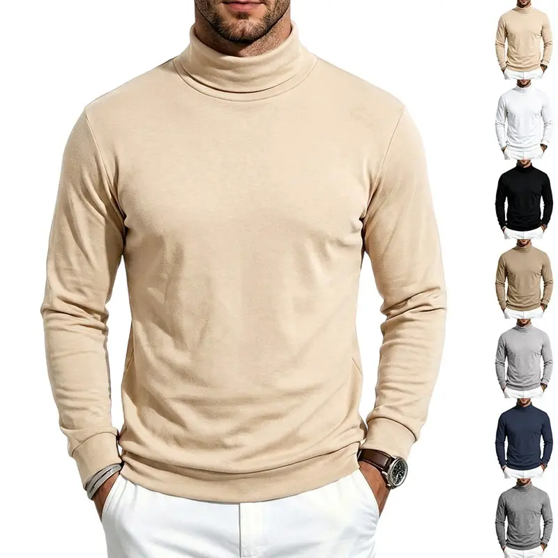 Herren Feiner Rollkragenpullover aus Baumwollmischung mit schmaler Passform Drune