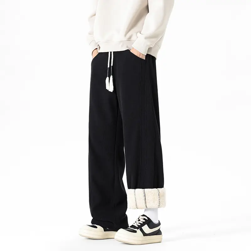 Herren Flauschige Relaxed Fit Freizeithose
