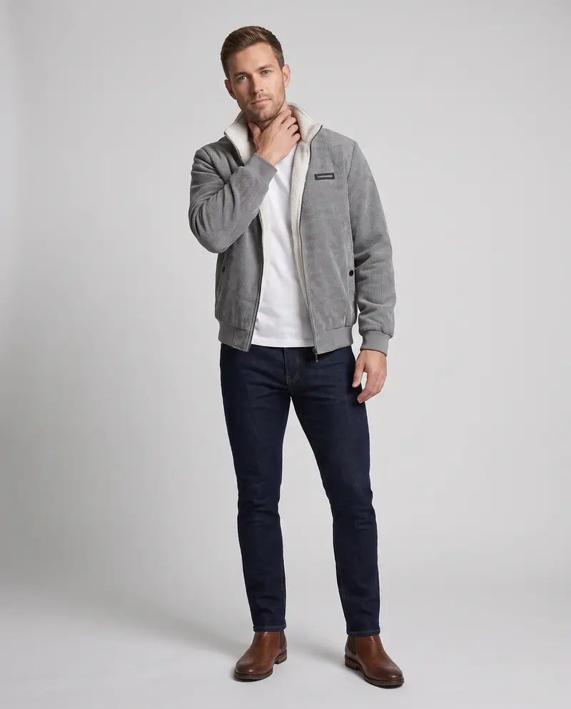 Herren Flauschige Strickjacke Drune