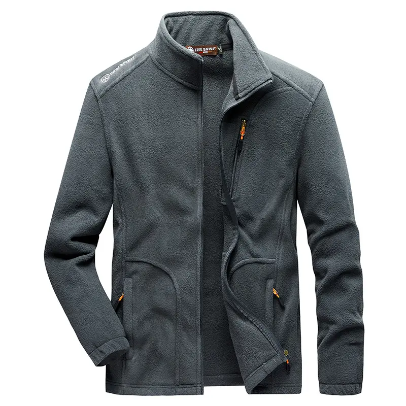 Herren Fleecejacke mit hohen Kragen und funktionalen Taschen Drune