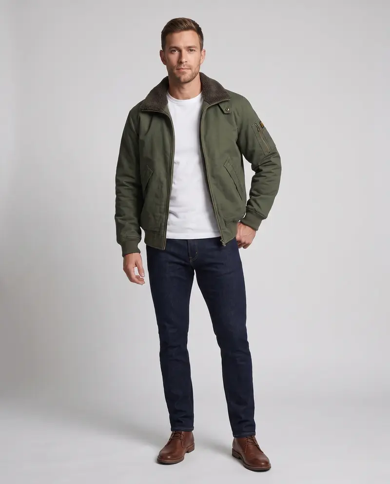 Herren Freize jacket mit Fleece-Futter Drune