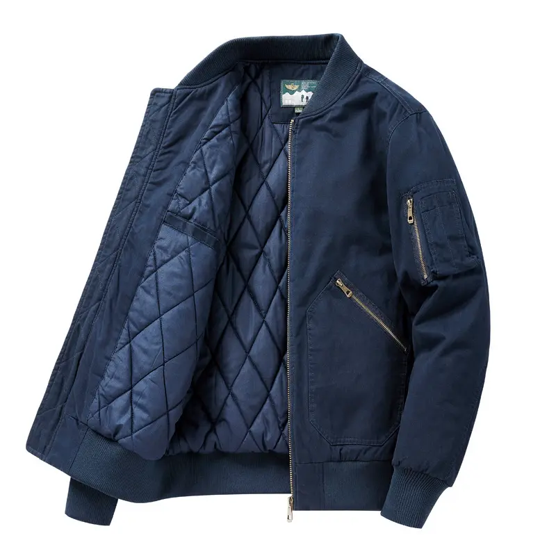 Herren Freizeit Bomberjacke mit Steppfutter Drune