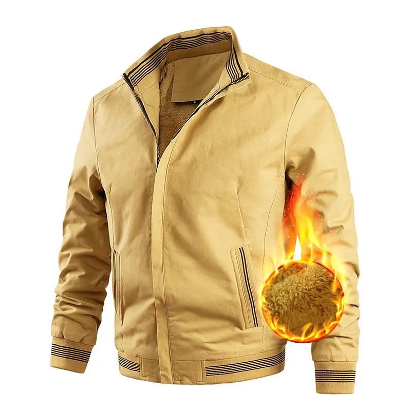 Herren Freizeit-Bomberjacke mit Thermofutter und gerippten Kontrastbündchen Drune