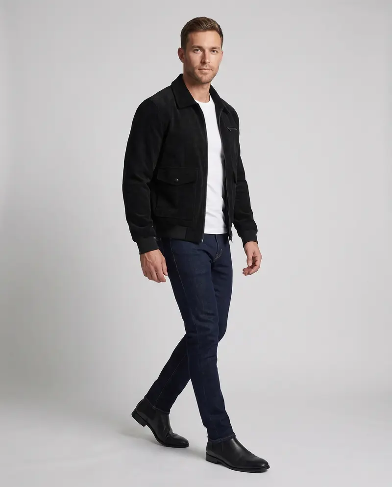 Herren Freizeit Cord-Jacke mit praktischen Taschen Drune