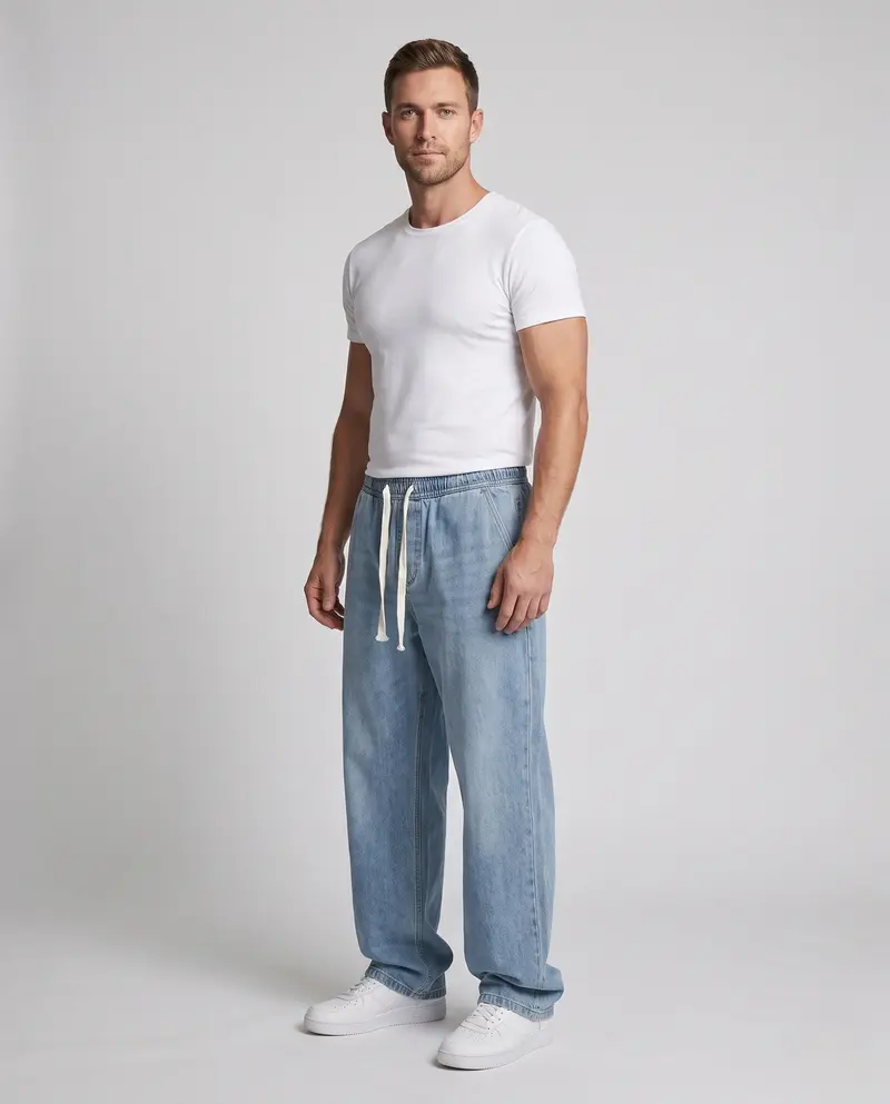 Herren Freizeit Denim-Hose Drune