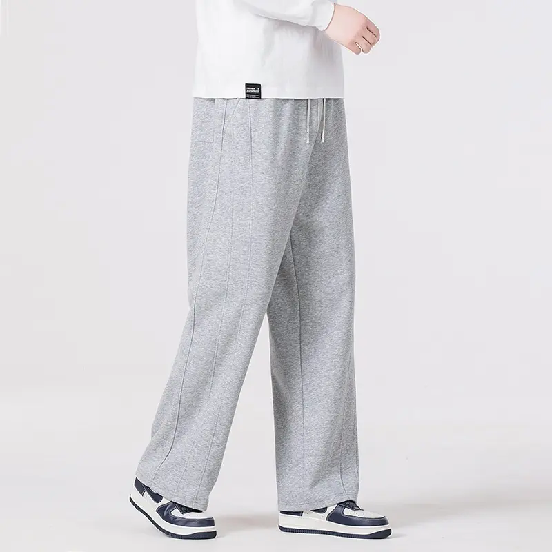 Herren Freizeit-Jogginghose im Oversize-Schnitt mit elastischem Kordelbund & markanter Seitennaht Drune