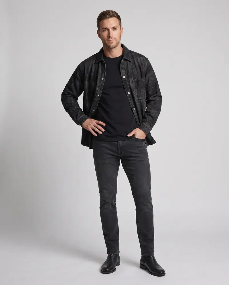 Herren Freizeit Overshirt Jacke Drune