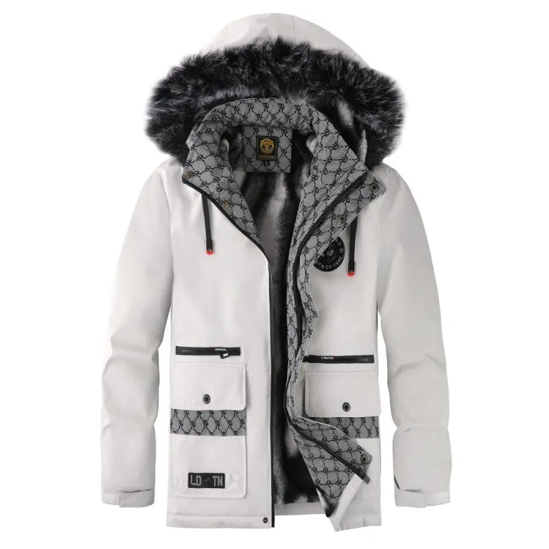 Herren Funktionsjacke mit Kunstfellkragen Drune
