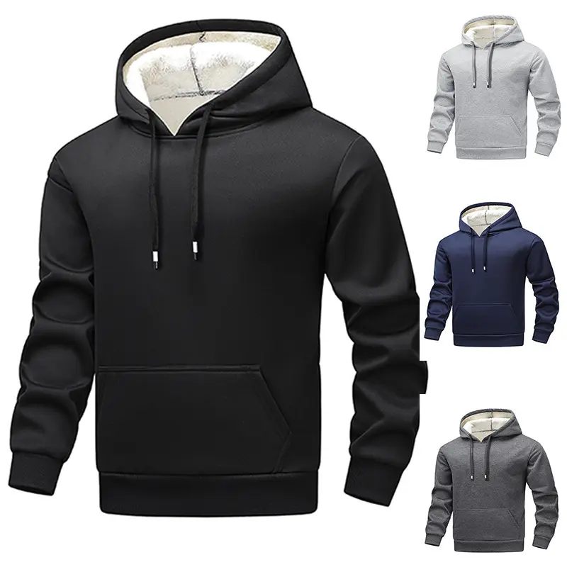 Herren gemütlicher Kapuzenpullover mit kuscheligem Innenfutter Drune