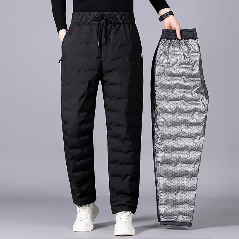 Herren Gepolsterte Thermohose mit Steppung, elastischem Bund und Reißverschlusstaschen Drune