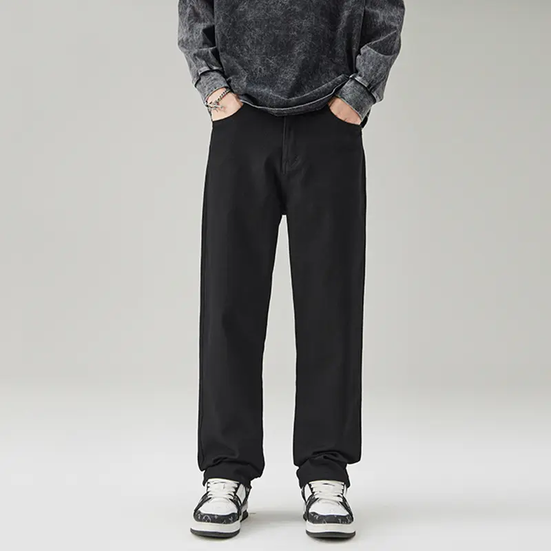 Herren Gerade geschnittene Vintage-Denim-Jeans mit entspanntem Sitz und verwaschenem Finish Drune