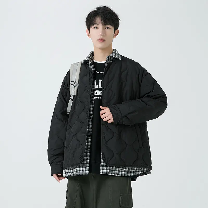 Herren Gesteppte Wende-Steppjacke mit kariertem Futter Drune